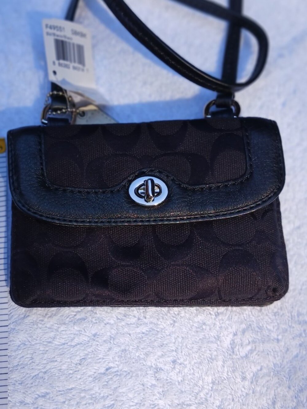 Coach Park Dylan Signature black waller/crossbody bag